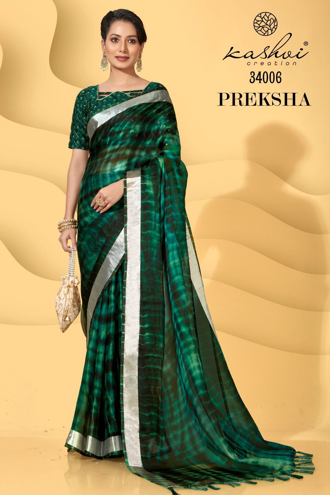 Kashvi Preksha Ethnic Wear Wholesale Georgette Printed Sarees Catalog